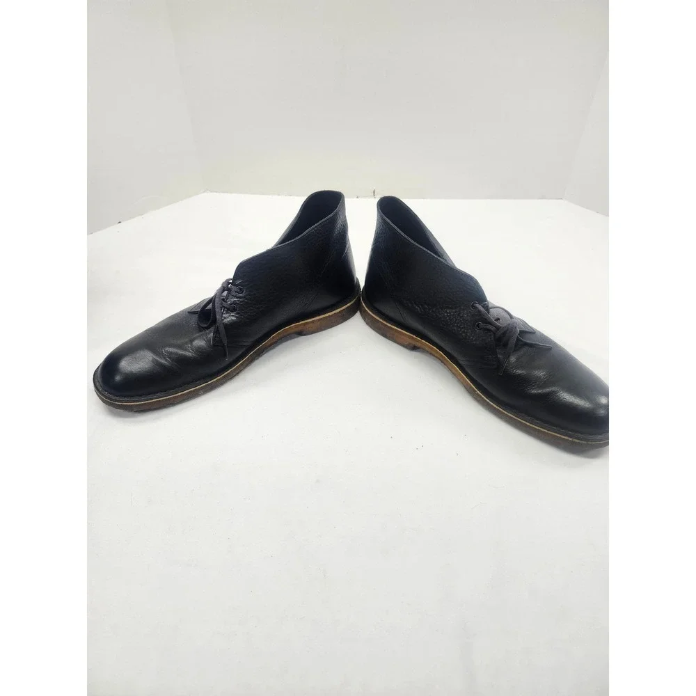 Clarks Originals Mens Desert Boots Black Tumbled Leather Chukka 11.5 26109123